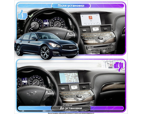 Штатная магнитола Lesko для Infiniti Q70 I Рестайлинг 2014-2019 экран 9" 4/64 QLED CarPlay 4G Wi-Fi GPS 360 Prime