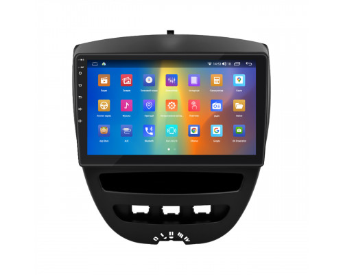 Штатная магнитола Lesko для Citroen C1 I Рестайлинг 2 2012-2014 экран 10" 4/64Gb CarPlay 4G Wi-Fi GPS Prime