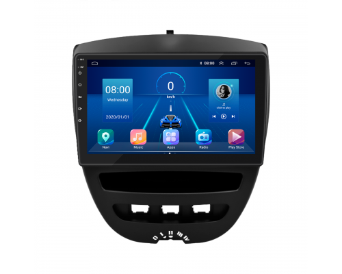 Штатная магнитола Lesko для Citroen C1 I Рестайлинг 2 2012-2014 экран 10" 2/32Gb 4G Wi-Fi GPS Top