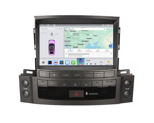Штатная магнитола Lesko для Lexus LX III Рестайлинг 2012-2015 экран 9" 4/64 QLED CarPlay 4G Wi-Fi GPS 360 Prime