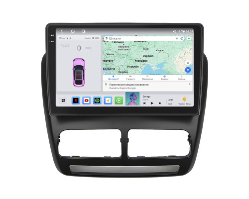 Штатная магнитола Lesko для Opel Combo D 2011-2017 экран 10" 4/64 QLED CarPlay 4G Wi-Fi GPS 360 Prime