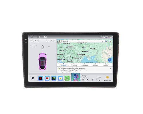 Штатная магнитола Lesko для Opel Vectra C 2002-2005 экран 9" 4/64 QLED CarPlay 4G Wi-Fi GPS 360 Prime