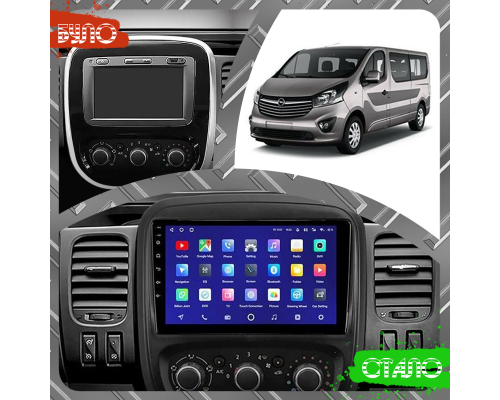 Штатная магнитола Lesko для Opel Vivaro B 2014-2018 экран 9" 1/16Gb Wi-Fi GPS Base