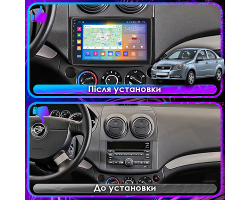Штатная магнитола Lesko для Ravon Nexia R3  2015-2020 экран 9" 2/32Gb CarPlay 4G Wi-Fi GPS Prime