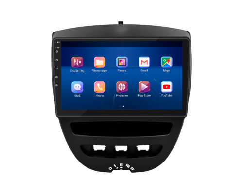 Штатная магнитола Lesko для Citroen C1 I Рестайлинг 2008-2012 экран 10" 6/128Gb 4G Wi-Fi GPS Top