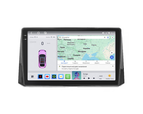 Штатная магнитола Lesko для Toyota Corolla XII (E210) 2018-н.в. экран 10" 4/64 QLED CarPlay 4G Wi-Fi GPS 360 Prime
