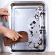 Чабань столик XYY013 для чайных церемоний 38*28*6 см бамбуковый прямоугольный с поддоном из нержавеющей стали