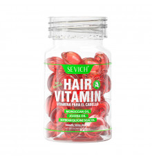 Витаминные капсулы для волос Sevich Hair Vitamin с марокканским маслом и маслом жожоба для восстановления повреждённых волос красные 30шт