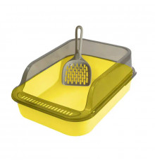 Туалет для кошек с лопаткой Taotaopets 221120 40*28*16 cm Yellow
