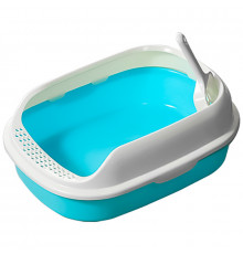 Туалет для кошек с лопаткой Taotaopets 226611 40*29*13,5 см Blue