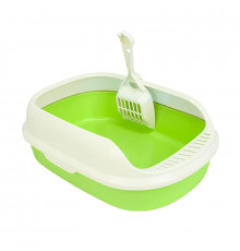 Туалет для кошек с лопаткой Taotaopets 226611 40*29*13,5 см Green
