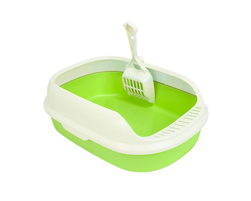 Туалет для кошек с лопаткой Taotaopets 226611 40*29*13,5 см Green