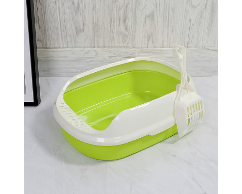 Туалет для кошек с лопаткой Taotaopets 226611 40*29*13,5 см Green