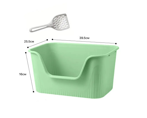 Туалет лоток для кошек с лопаткой Taotaopets 262207-40 Green