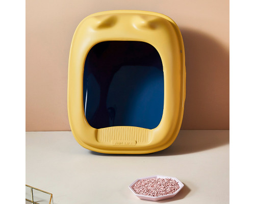 Туалет для кошек с лопаткой Taotaopets 268802 лоток для котов 40*30*18,5 cm Yellow