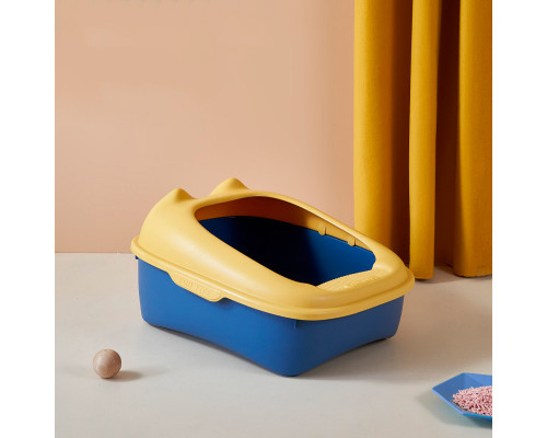 Туалет для кошек с лопаткой Taotaopets 268802 лоток для котов 40*30*18,5 cm Yellow