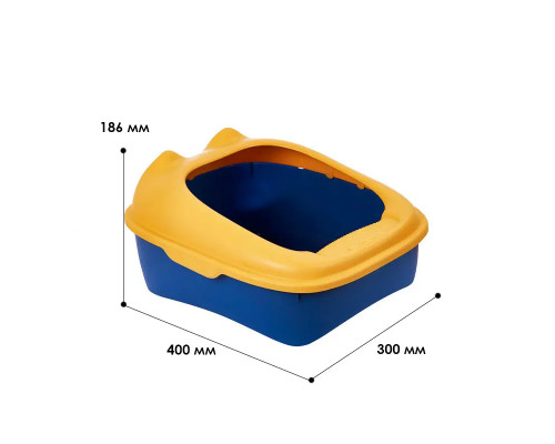 Туалет для кошек с лопаткой Taotaopets 268802 лоток для котов 40*30*18,5 cm Yellow