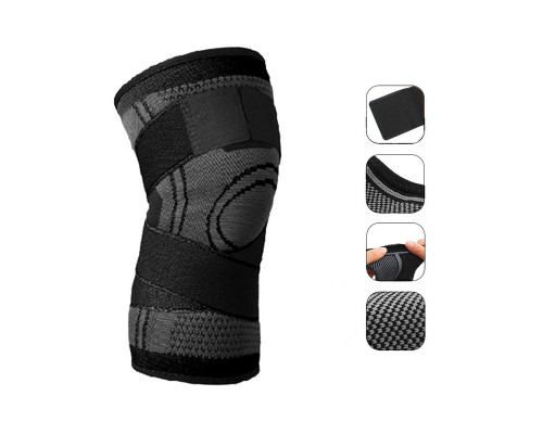 Компрессионные наколенники для спорта AOLIKES HX-7720 Black M