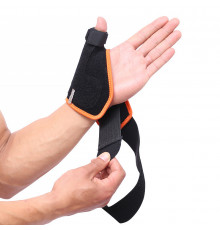 Бандаж ортез на запястье и большой палец AOLIKES A-1670 Left black + orange