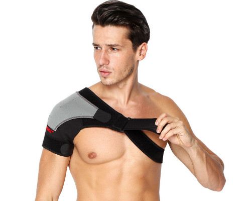 Фиксатор плечевого сустава поддержка для спины AOLIKES A-1697 Right back + gray