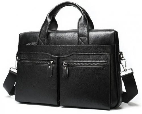 Мужская сумка для офиса 39x28×8, портфель папка для ноутбука и бумаг SK N76955 черный