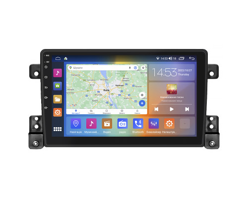 Штатная магнитола Lesko для Suzuki Grand Vitara III Рестайлинг 2008-2012 экран 9" 4/64Gb CarPlay 4G Wi-Fi GPS Prime