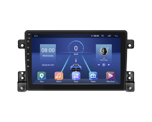 Штатная магнитола Lesko для Suzuki Grand Vitara III Рестайлинг 2008-2012 экран 9" 2/32Gb 4G Wi-Fi GPS Top