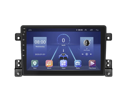 Штатная магнитола Lesko для Suzuki Grand Vitara III Рестайлинг 2008-2012 экран 9" 6/128Gb 4G Wi-Fi GPS Top