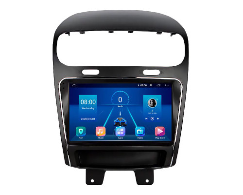 Штатная магнитола Lesko для Fiat Freemont  2011-2016 экран 9" 4/32Gb 4G Wi-Fi GPS Top