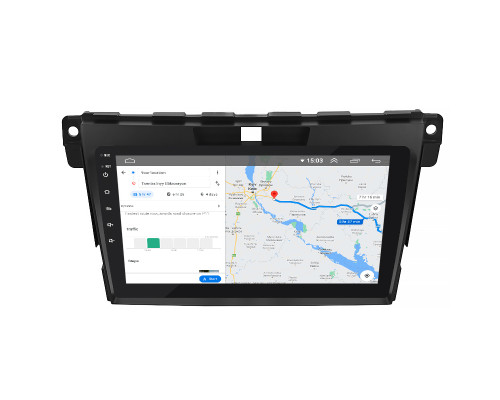 Штатная магнитола Lesko для Mazda CX-7 I Рестайлинг 2009-2012 экран 9" 4/32Gb 4G Wi-Fi GPS Top