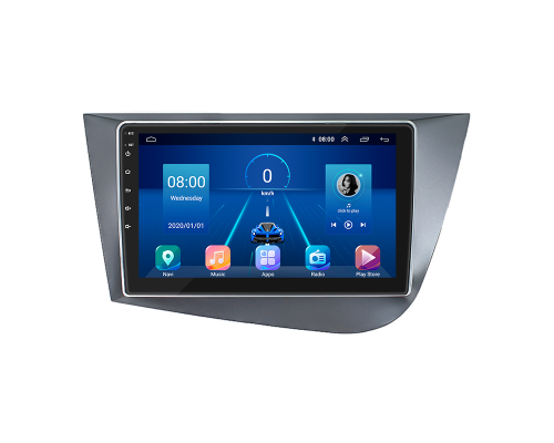 Штатная магнитола Lesko для SEAT Leon II 2005-2009 экран 9" 4/32Gb 4G Wi-Fi GPS Top