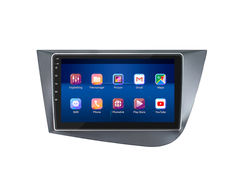 Штатная магнитола Lesko для SEAT Leon II 2005-2009 экран 9" 4/32Gb 4G Wi-Fi GPS Top