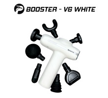 Массажный пистолет Booster V6 White, перкуссионный массажер для тела и мышц