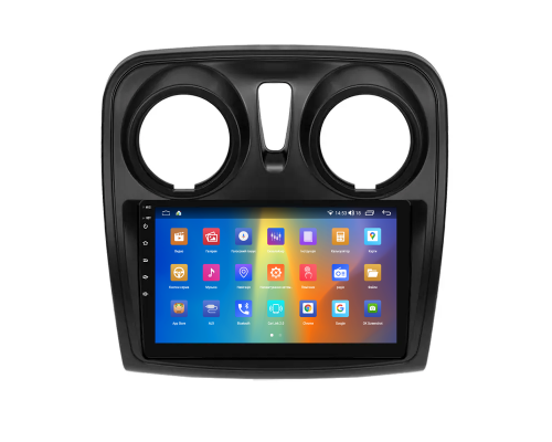 Штатная магнитола Lesko для Dacia Dokker I 2012-2017 экран 9" 4/64Gb CarPlay 4G Wi-Fi GPS Prime