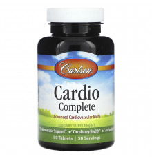 Кардіо комплекс, Cardio Complete, Carlson, покращений кардіоваскулярний мультивітамінний комплекс, 90 таблеток