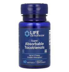 Вітамін Е, токофероли, Super Absorbable Tocotrienolss, Life Extension, 60 гелевих капсул