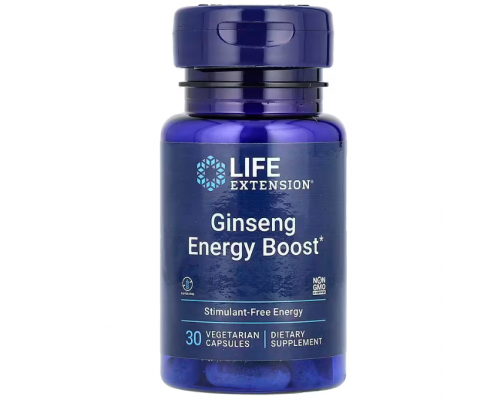 Заряд енергії, Ginseng Energy Boost, Life Extension, 30 вегетаріанських капсул
