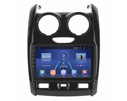Штатная магнитола Lesko для Dacia Duster II 2017-2021 экран 9" 2/32Gb Wi-Fi GPS Base