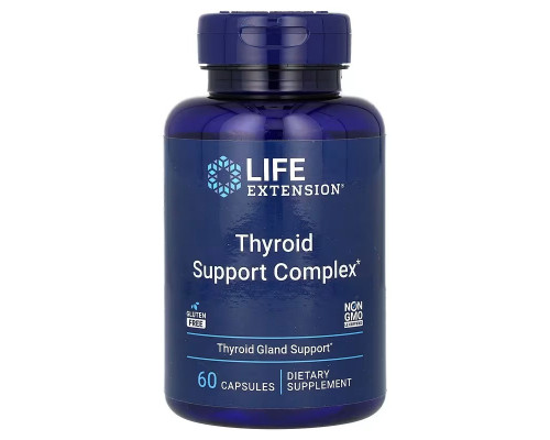 Підтримка щитовидної залози: тироїд потрійної дії, Thyroid Support Complex, Life Extension, 60 капсул