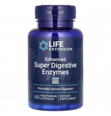 Травні ферменти, Enhanced Super Digestive Enzymes, Life Extension, 60 капсул