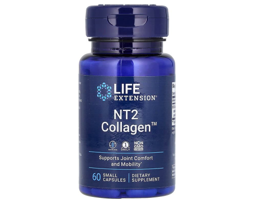 Колаген для суглобів, NT2 Collagen, Life Extension, 40 мг, 60 міні капсул