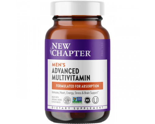Щоденні вітаміни для чоловіків, Men's Advanced Multivitamin, New Chapter, 48 вегетаріанських таблеток