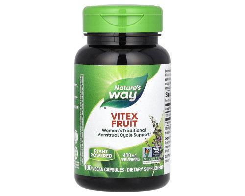 Вітекс, Авраамове дерево, Vitex, Nature's Way, 400 мг, 100 веганських капсул
