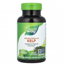 Ламінарія, Kelp, Whole Thallus, Nature's Way, 600 мг, 180 веганських капсул