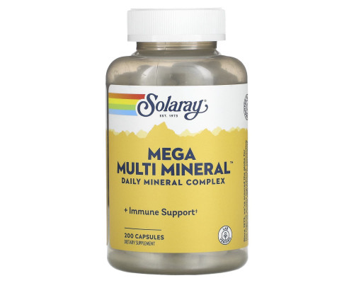 Мультимінерали, великий комплекс, Multi Mineral, Solaray, 200 капсул