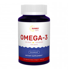 Омега-3, риб'ячий жир, Omega-3 Activ Powerfull, Sunny Caps, 1000 мг, 100 гелевих капсул