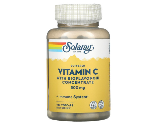 Вітамін С з біофлавоноїдами, Vitamin C with Bioflavonoid, Solaray, 500 мг, 100 капсул
