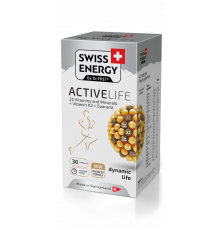 Вітаміни та мінерали з гуараною, ACTIVELIFE 25 Vitamins and Minerals+Vitamin K2+Guarana, Swiss Energy, 30 капсул