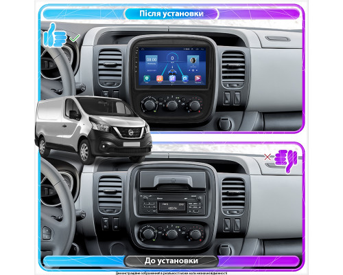 Штатная магнитола Lesko для Nissan NV300  2016-н.в. экран 9" 4/32Gb 4G Wi-Fi GPS Top