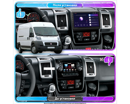 Штатная магнитола Lesko для Fiat Ducato II Рестайлинг 2011-н.в. экран 9" 2/32Gb 4G Wi-Fi GPS Top